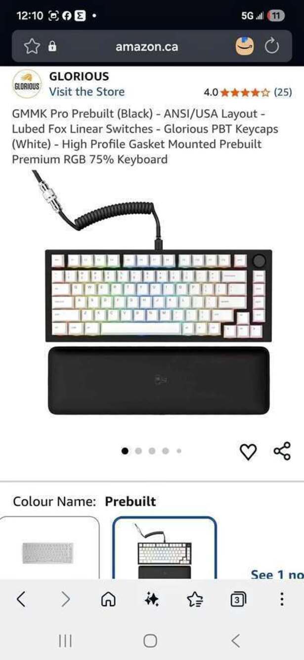 GMMK Pro Prebuilt (Black) - ANSI/USA Layout - Lubed Fox Linear Switches - Glorio